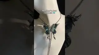 Weird Necklaces over Basic Necklaces😭🦋🖤 #jewelry #smallbusiness #mothgirl #gothgirl #necklace