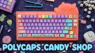 Reviewing PolyCaps Candy Shop Keycaps on the Bongo Cat Keyboard