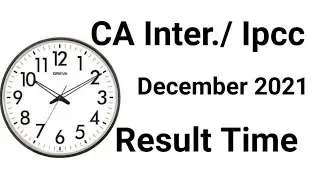 CA Inter/ Ipcc December 2021 Result Time ] Icai Important Announcement ] Icai latest Announcement