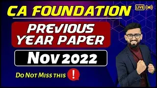 Previous Year Questions - Nov 2022 | CA Foundation Accounts | CA Hardik Manchanda |