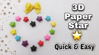 3D Star| Paper Craft| How to make a Origami 3D Star /LUCKY STAR | Art & Craft #youtubeshorts #shorts