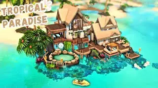 TROPICAL FAMILY HOME 🌴|The Sims 4 | Speed Build