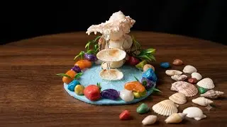 How to make a seashell waterfall/seashell waterfall using glue gun
