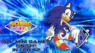 Sonic Shuffle (Dreamcast) ✪ All Mini Games - Finish% Speedrun in 1:08:42