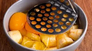 Ho mescolato 3 banane con 2 uova e ho ottenuto un dessert eccezionale. | Saporito.TV