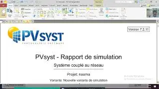 PVSYST N   5   ;application pvsyst au site racordee au reseaux AVEC   batterie    chikhaoui ahmed