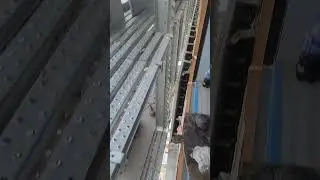 Construction field -Topdown method Facade masonry works, anchor and fastner adjusting