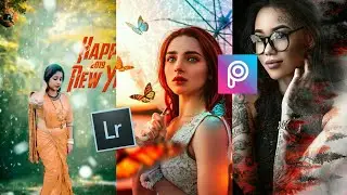 Happy new year 2019/ girl photo editing/ in PicsArt and lightroom