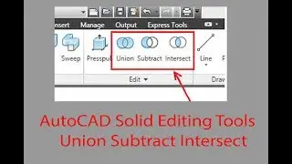#AuotCAD #Union, #Subtract & #Intersect