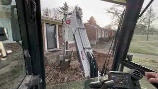 Landscape and fence destruction (ft. Kubota tractor)