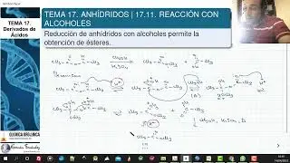 TEMA 17. ANHÍDRIDOS | 17.11. REACCIÓN CON ALCOHOLES