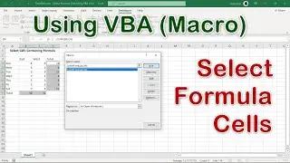 Select All Formula Cells in Excel Using VBA