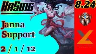 KaSing as Janna Support - S8 Patch 8.24 - EUW Challenger - Full Gameplay