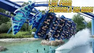 LIVE SeaWorld Orlando! Mako, Manta, & Ice Breaker POV Roller Coasters!