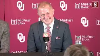 OU AD Roger Denny meets with the media