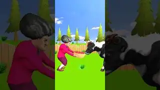 Scary Teacher 3D and cartoon  cow 🐄😜#funny