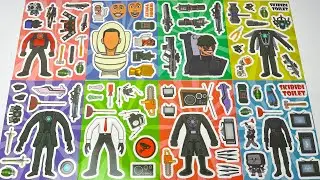 🌈 Skibidi Toilet Sticker Book DIY | Funny Cameraman vs Toilet!