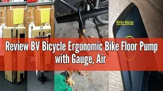 Review BV Bicycle Ergonomic Bike Floor Pump with Gauge, Air Ball Pump Inflator, 160 PSI, Fits Presta