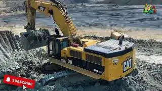 Massive Caterpillar 390D Excavator | Fast Overburden Loading in Coal Mine |Heavy Equipment in Action