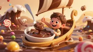 Row Row Through the Candy Sea | Fun Candy Rhyme for Kids | Nursery Rhymes & Songs for Children
