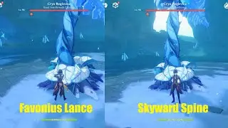 Zhongli Skyward Spine Vs Favonius Lance || Genshin Impact