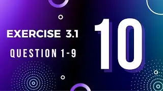 class 10, MATHS Unit 3, Ex 3.1, Q 1 to Q9| Sir Hassan Arif #10th #exercise #math #hassan #arif