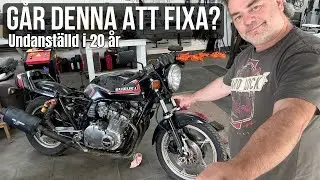 Hittade min gamla hoj sedan 36 år i ett skjul. Suzuki GSX 1100E. Gammal kärlek rostar aldrig