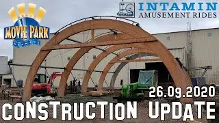 Movie Park Germany - Baustellen Update 26.09.2020 - Intamin Multi Dimension Coaster