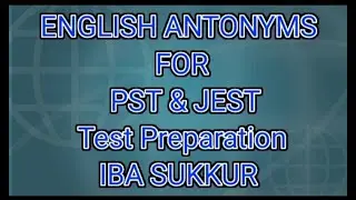Anonymous English subjects (PST &JEST Test preparation ) Test willbe conduct on 13 september