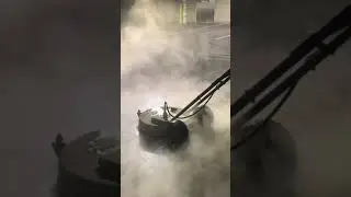 Surface Cleaning Concrete with Steam #Shorts