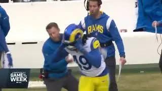 Los Angeles Rams Head Coach Sean McVay Hit In Head By Player