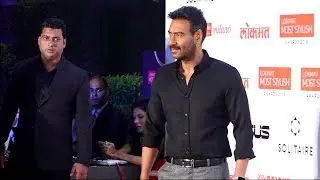 Ajay Devgan Grand Entry At lokmat stylish awards 2019