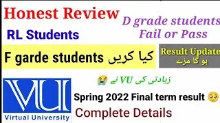 Honest Review on VU Final term Result spring 2022 | Complete details course selection, RL issue #vu
