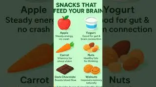 🧠 Top 6 Snacks That Boost Your Brain Power | Healthy Eating Tips for Sharp Mind & Focus#healthydiet