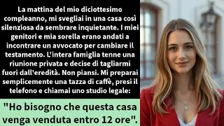 La mattina del mio diciottesimo compleanno, mi svegliai in una casa così silenziosa da sembrare