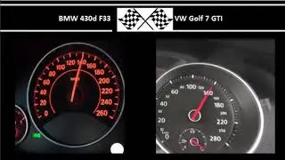 BMW 430d F33 VS. VW Golf 7 GTI - Acceleration 0-100km/h