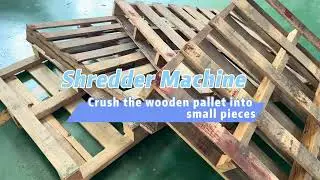 Wood Pallet Shredder - Industrial Recycling Machine with Metal Separator