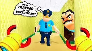 I Trapped The COP and GANGSTER In The Backrooms! - Little Thief VR