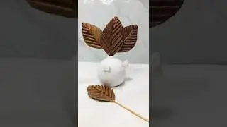 Cardboard leaf 🍂 #cardboard @Zaras_crafts