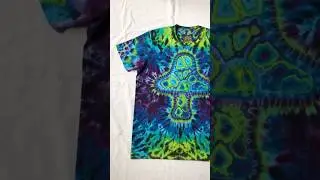 Psychedelic Mushroom & Diamond Tie-Dye Shirt Reveal! #shorts #tiedye