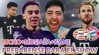 🚨NARRADOR ARGENTINO se RINDE ante LUIS D&Iacute;AZ + MUSIALA + HARRY KANE | PSV 1-2 BAYERN MUNICH 
