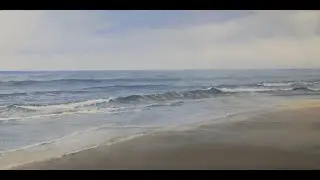 Aprende a pintar una Marina paso a paso 4/5. La ola, espuma y el cielo