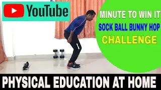 MINUTE TO WIN IT | SOCK BALL BUNNY HOP CHALLENGE