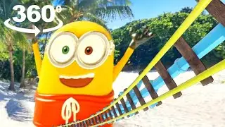 360 Video MINIONS Virtual Reality Roller Coaster Ride (VR 360&deg;)