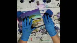 Alcohol Inks Landscape Timelapse