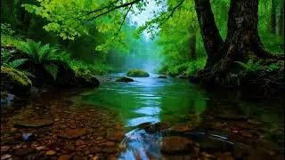 Quiet Forest Ambience for Relaxation | Gentle River Stream Ambience | Gentle Birds Chirping Ambience