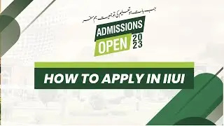 How to Apply Online in International Islamic University Islamabad | How to apply in IIUI