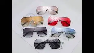 Luxury Oversize One Piece Sunglasses Shield Aviators