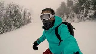 Snowboarding Windham NY, 2017