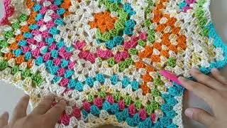 how to crochet 8 point star blanket/crochet star blanket for beginners